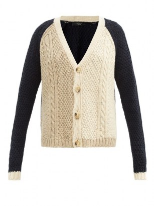 WEEKEND MAX MARA Lipari cardigan ~ relaxed cable knit cardigans - flipped