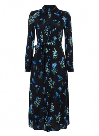 goat LIVIA MEADOW SHIRT DRESS / floral print collared dresses - flipped