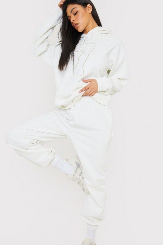 LORNA LUXE “NO.7” OFF WHITE HOODIE | oversized slogan hoodies