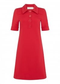 goat LULA JERSEY SHIRT DRESS / red retro A-line dresses