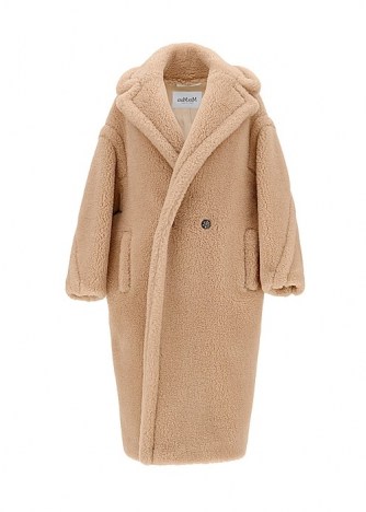 MAX MARA Camel teddy coat ~ light brown textured coats - flipped