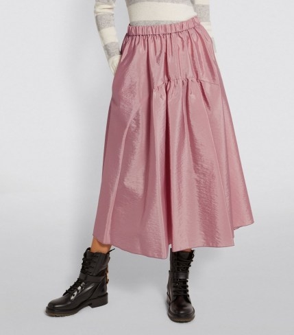 MAX&CO Taffeta Midi Skirt in 1 Hammond Pink - flipped