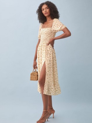 REFORMATION Meadow Dress / thigh high split dresses
