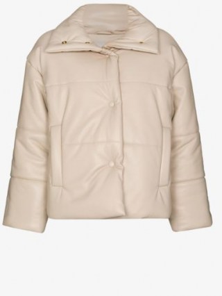 Nanushka Hide Vegan Leather Puffer Jacket ~ casual luxe style jackets