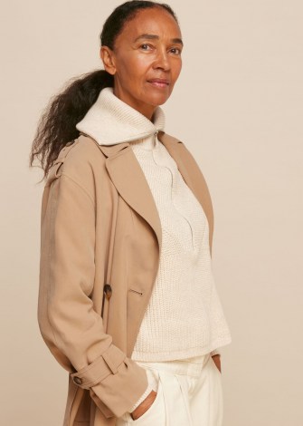Whistles RILEY TRENCH COAT | neutral tie waist coats - flipped