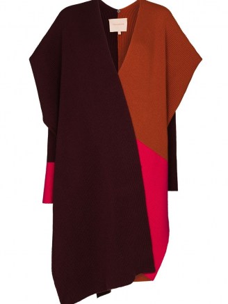 Roksanda Noa colour-block asymmetric cape ~ contemporary capes