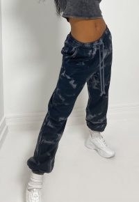 sarah ashcroft x missguided grey tie dye 90s joggers ~ cuffed jogging bottoms