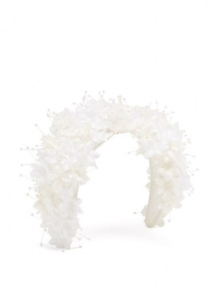 STEPHEN JONES Shine floral-appliqué headband ~ bridal hair accessories ~ wedding day headbands ~ floral applique ~ beaded