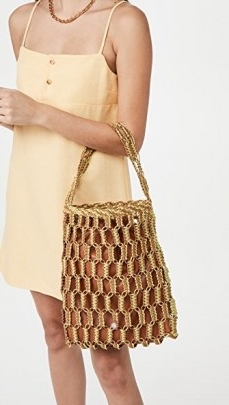 Simon Miller Tiki Tote in Chartreuse/Toffee