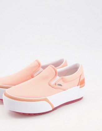 Vans Classic Slip-On Stacked trainers in pink