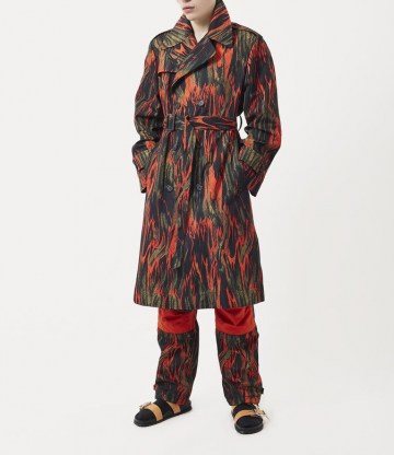 Vivienne Westwood BEN TRENCH COAT FLAME PRINT | printed coats