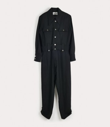 Vivienne Westwood WINSTON JUMPSUIT BLACK | relaxed fit utility jumpsuits - flipped