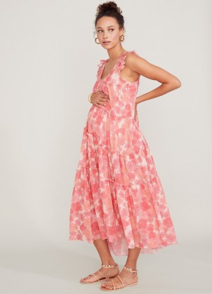 HATCH The Anaelle Dress – floaty pink maternity dresses - flipped