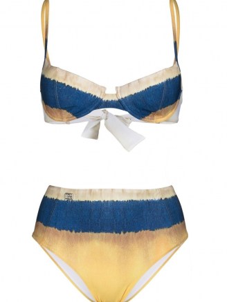 Alberta Ferretti oceanic tie dye bikini set / spaghetti strap bikinis - flipped