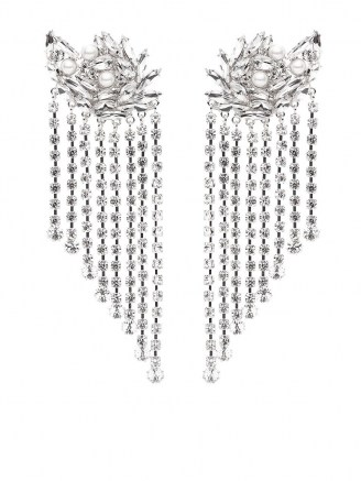 Alessandra Rich crystal-cascade drop earrings