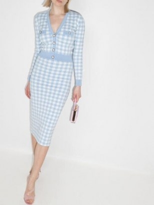 Alessandra Rich gingham cropped cardigan / checked cardigans - flipped