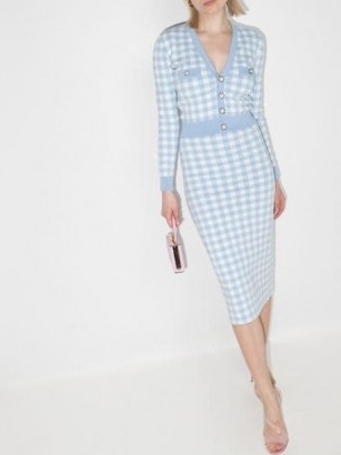Alessandra Rich gingham cropped cardigan / checked cardigans