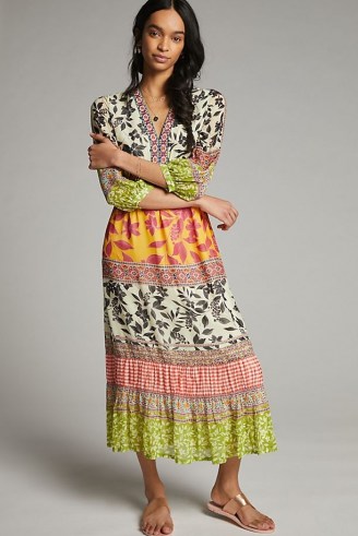 Vineet Bahl Ameglia Maxi Dress | mixed print summer dresses