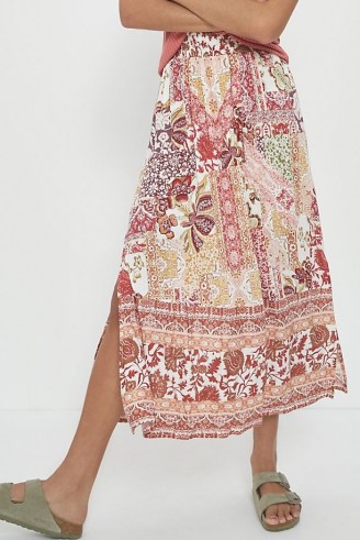 ANTHROPOLOGIE Indira Maxi Skirt / floral mixed print skirts