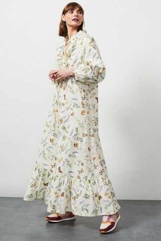 Meadows Lavender Maxi Dress / romantic ruffled floral print summer dresses
