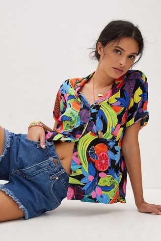 Orane Sigal Print Surf Shirt / bright short sleeve printed shirts / fruit prints