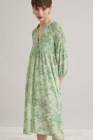 Grace Holliday Recycled Print Shirt Dress in Green