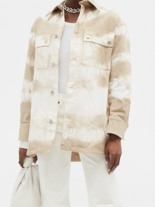 STELLA MCCARTNEY Bamboo Safari tie-dyed denim jacket ~ white and beige jackets - flipped