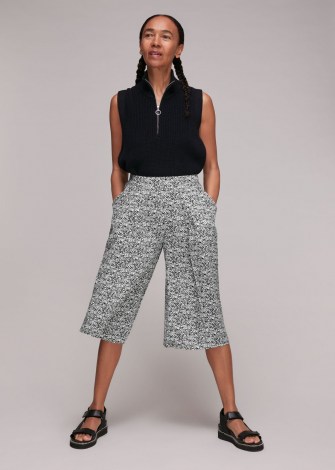 WHISTLES MIXED ANIMAL PRINT CULOTTE / black and white culottes - flipped
