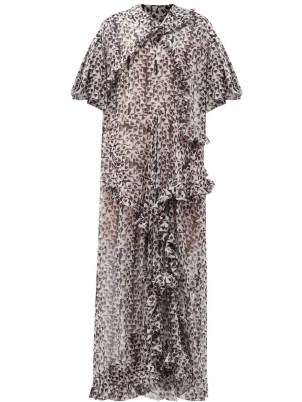 PREEN BY THORNTON BREGAZZI Botan floral-print recycled-fibre georgette gown – ruffled gowns