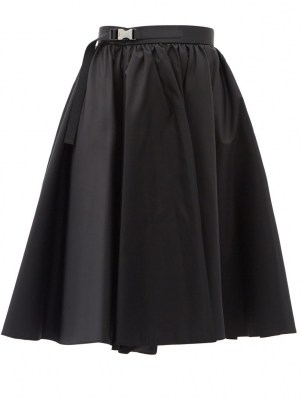 PRADA High-rise Re-Nylon skirt – black flared skirts - flipped