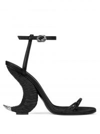 GIVENCHY Horn-effect leather sandals – sculptural heels