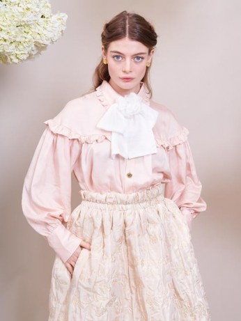sister jane DREAM Sweet Impressions Bow Blouse ~ pink victorian style blouses - flipped