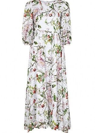 BORGO DE NOR Constance floral-print broderie anglaise maxi dress