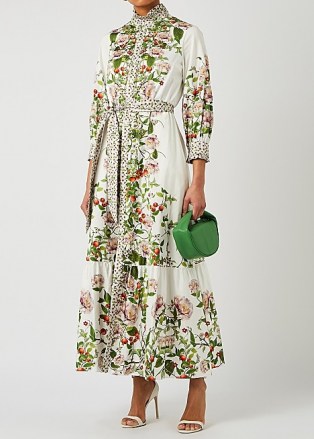 BORGO DE NOR Demi floral-print cotton maxi dress ~ feminine spring dresses ~ romantic style occasion fashion - flipped