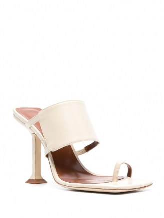 BY FAR Gigi high-heel sandals / square toe wide strap sandal