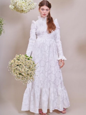 sister jane DREAM Margaret Jacquard Maxi Dress ~ romantic fashion ~ vintage style bridal dresses ~ spring wedding - flipped