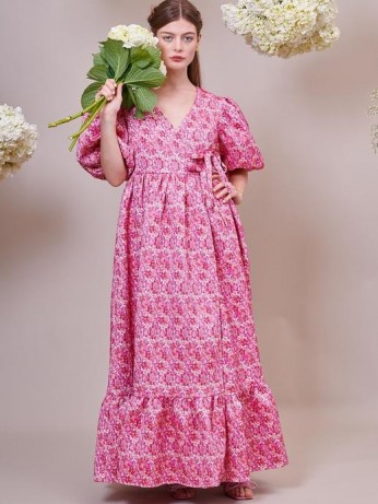 sister jane DREAM Bud Burst Jacquard Wrap Dress ~ romantic vintage style maxi dresses