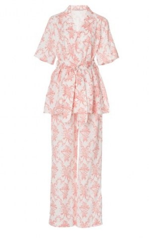 Emilia Wickstead Fifi Printed Cotton Pajama Set / floral tie waist pyjama sets / nightwear / pyjamas - flipped