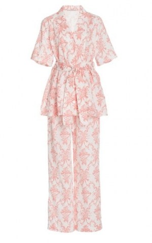 Emilia Wickstead Fifi Printed Cotton Pajama Set / floral tie waist pyjama sets / nightwear / pyjamas