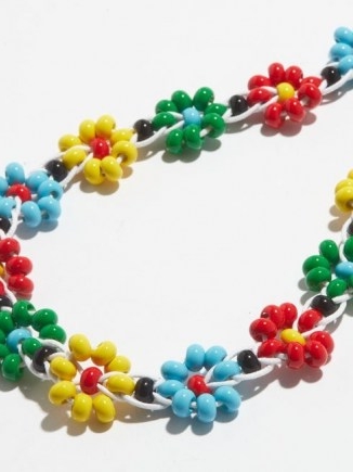 BOTTEGA VENETA Floral beaded necklace ~ resin bead necklaces