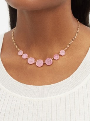 IRENE NEUWIRTH Gemmy Gem pink tourmaline & 18kt rose-gold necklace ~ luxe necklaces - flipped
