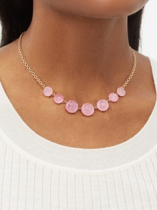 IRENE NEUWIRTH Gemmy Gem pink tourmaline & 18kt rose-gold necklace ~ luxe necklaces