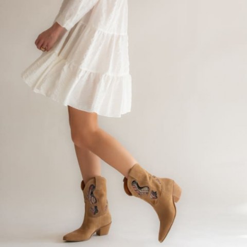 THE BOOT INSTITUTE Ibiza Camel Suede Handmade Boots