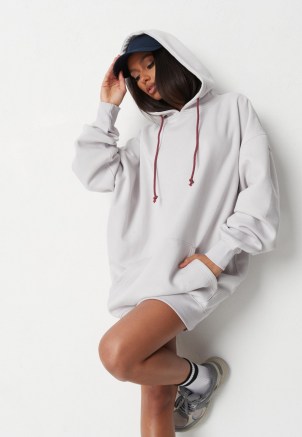 jordan lipscombe x missguided white embroidered athleisure hoodie dress ~ oversized pullover hoodies