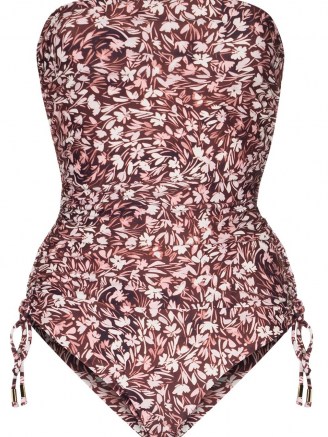 Juillet Lennox strapless floral-print swimsuit - flipped