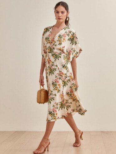 Reformation Karen Dress | floral kimono style dresses | spring and summer fashion for women | wide sleeve - flipped