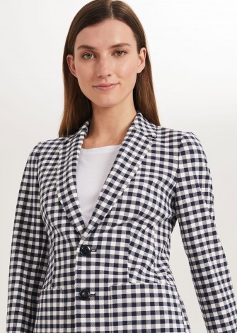 HOBBS KELSIE CHECK BLAZER WITH COTTON / fresh checks for spring and summer / women’s checked blazers - flipped