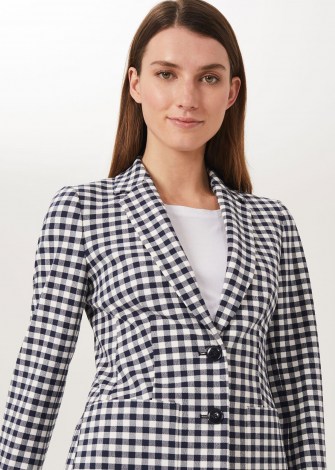 HOBBS KELSIE CHECK BLAZER WITH COTTON / fresh checks for spring and summer / women’s checked blazers