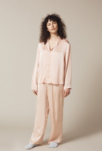 GHOST LIBERTY SATIN PJ SET Pink Mist / pyjamas / loungwear / nightwear - flipped