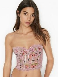 VICTORIA’S SECRET Lightly Lined Embroidered Bra Top – lace bras – bustier tops – lingerie